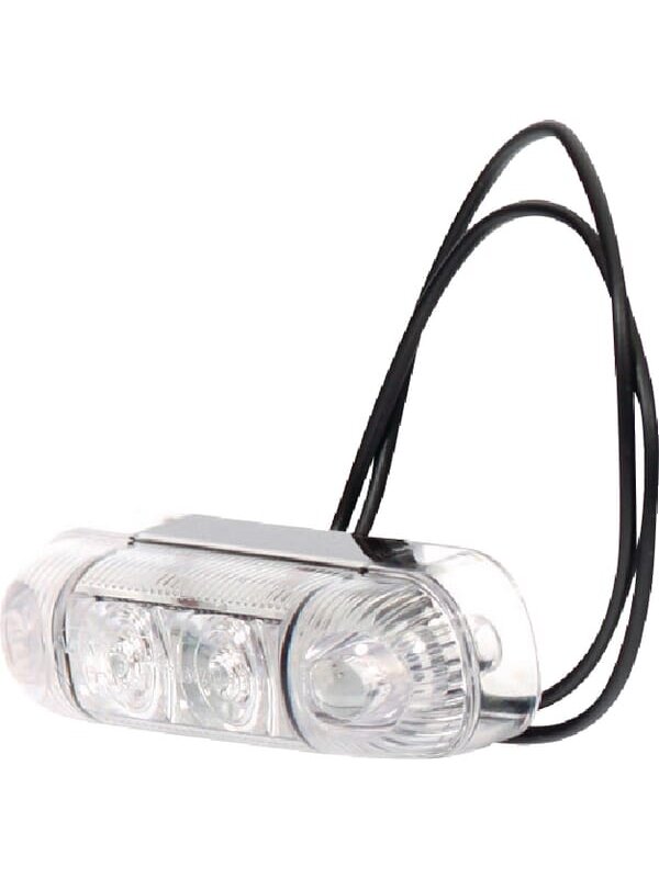 Gabaritinė lemputė LED, stačiakampė, 12/24V, balta, tvirtinama varžtais, 84x24x25mm, Gabaritinė lemputė LED, stačiakampė, 12/24V, balta, tvirtinama varžtais, 84x24x25mm,