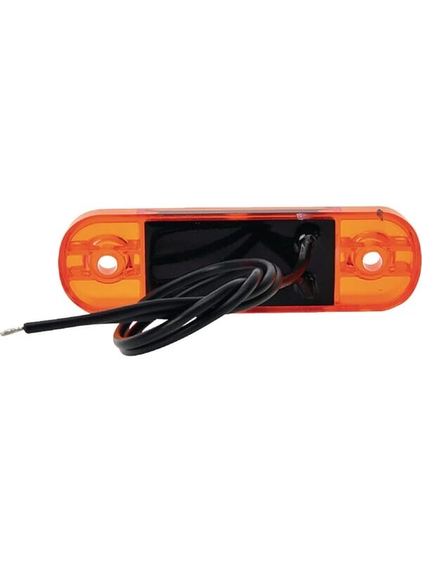 Gabaritinė lemputė LED, stačiakampė, 12/24V, gintarinė, tvirtinama varžtais, 84x24mm, 12 LED, 3 Gabaritinė lemputė LED, stačiakampė, 12/24V, gintarinė, tvirtinama varžtais, 84x24mm, 12 LED, 3