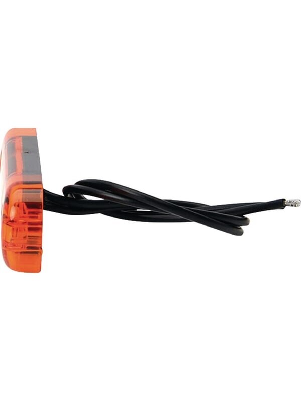 Gabaritinė lemputė LED, stačiakampė, 12/24V, oranžinė, tvirtinama varžtais, 84x24mm, 3 LED's, 2 Gabaritinė lemputė LED, stačiakampė, 12/24V, oranžinė, tvirtinama varžtais, 84x24mm, 3 LED's, 2