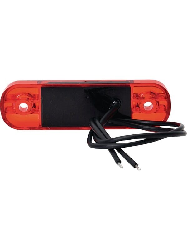 Gabaritinė lemputė LED, stačiakampė, 12/24V, raudona, tvirtinama varžtais, 84x24mm, 3 LED's, 3 Gabaritinė lemputė LED, stačiakampė, 12/24V, raudona, tvirtinama varžtais, 84x24mm, 3 LED's, 3