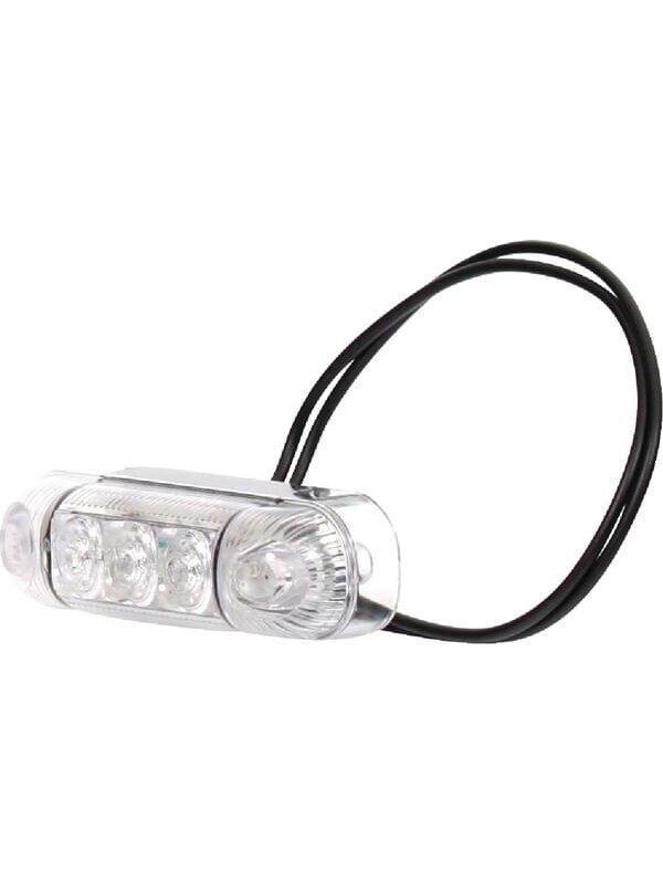 Gabaritinė lemputė LED, stačiakampė, 12/24V, skaidri, tvirtinama varžtais, 84x24x25mm, 3 LED's, Gabaritinė lemputė LED, stačiakampė, 12/24V, skaidri, tvirtinama varžtais, 84x24x25mm, 3 LED's,