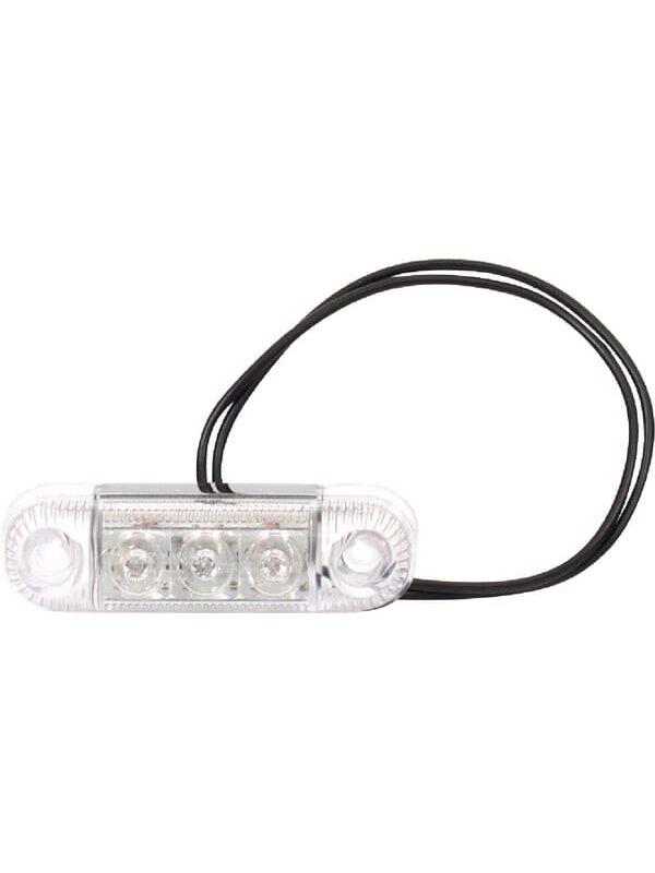 Gabaritinė lemputė LED, stačiakampė, 12/24V, skaidri, tvirtinama varžtais, 84x25x24mm, Gabaritinė lemputė LED, stačiakampė, 12/24V, skaidri, tvirtinama varžtais, 84x25x24mm,