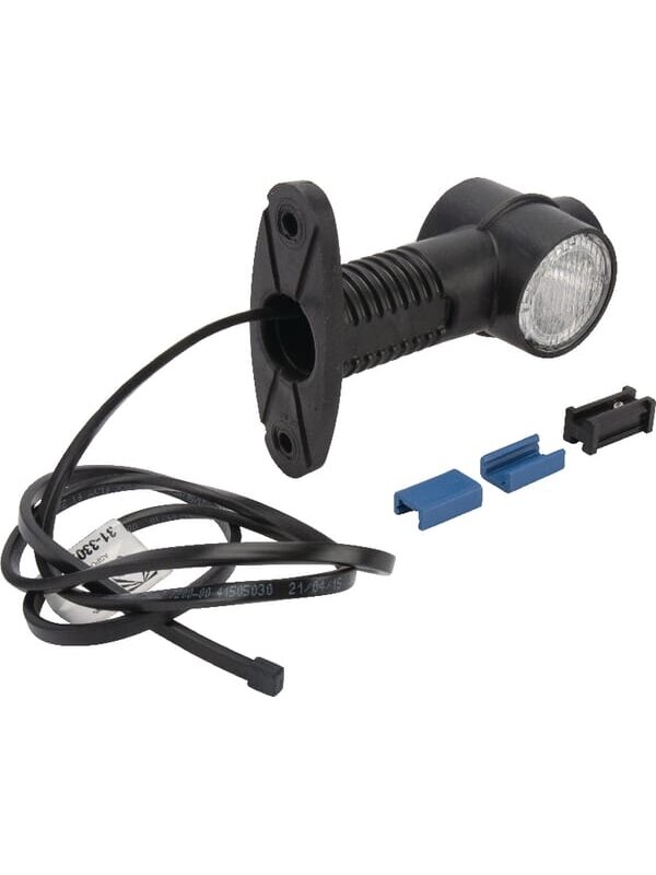 Gabaritinis LED žibintas, apvali, 12 V, raudona/balta/oranžinė, su nuolatinės srovės kištuku, Aspöck 1 Gabaritinis LED žibintas, apvali, 12 V, raudona/balta/oranžinė, su nuolatinės srovės kištuku, Aspöck 1