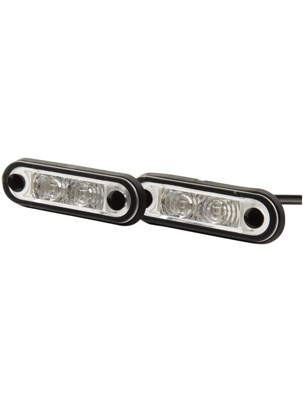 Gabaritinis LED žibintas, stačiakampio formos, 12/24 V, raudoni, tvirtinami varžtais, 78x2 šviesos diodai, "Hella Gabaritinis LED žibintas, stačiakampio formos, 12/24 V, raudoni, tvirtinami varžtais, 78x2 šviesos diodai, "Hella