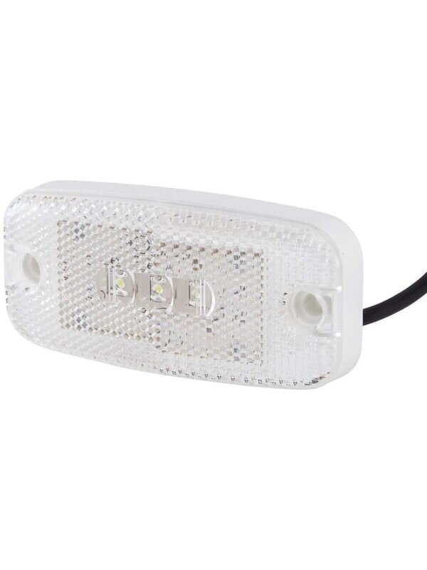 Gabaritinis LED žibintas, stačiakampio formos, 9/36 V, balti, tvirtinami varžtais, 111x20x51 mm, 3 šviesos diodai, "Hella ValueFit Gabaritinis LED žibintas, stačiakampio formos, 9/36 V, balti, tvirtinami varžtais, 111x20x51 mm, 3 šviesos diodai, "Hella ValueFit