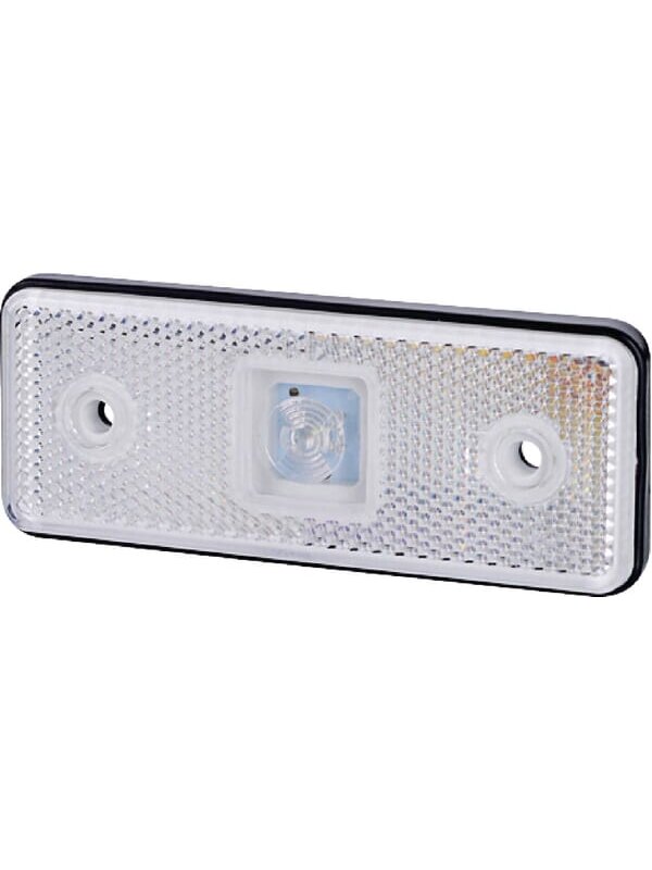Gabaritinis žibintas LED, 0,4/0,7 W, stačiakampė, 12/24 V, balta, 112x45x11 mm, 1 LED, gopart Gabaritinis žibintas LED, 0,4/0,7 W, stačiakampė, 12/24 V, balta, 112x45x11 mm, 1 LED, gopart