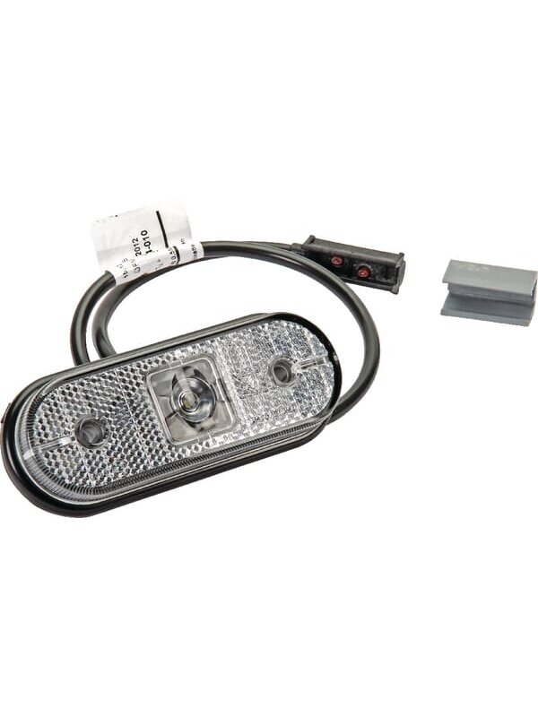 Gabaritinis žibintas LED, ovali, 24 V, balta, tvirtinama varžtais, 119xAspöck Gabaritinis žibintas LED, ovali, 24 V, balta, tvirtinama varžtais, 119xAspöck