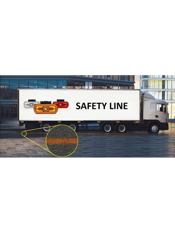 Gabaritinis žibintas LED, raudona, stačiakampė, 12-24V, 133,8x53x25mm, "SAFETY LINE", Kramp 8