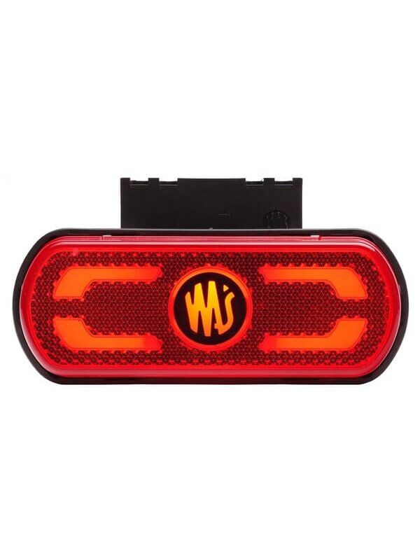 Gabaritinis žibintas LED, raudona, stačiakampė, 12-24V, 133,8x53x25mm, "SAFETY LINE", Kramp