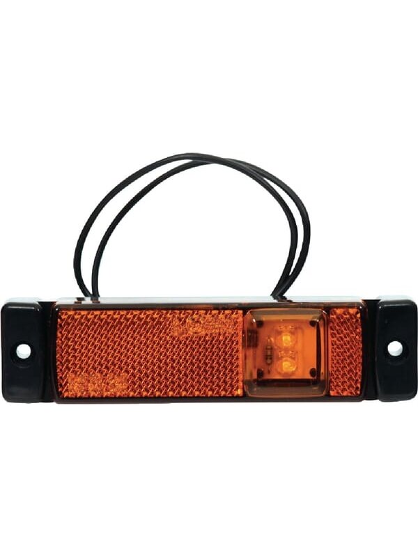 Gabaritinis žibintas LED, stačiakampė, 12-24 V, 130x32x20,5 mm, Kramp 1