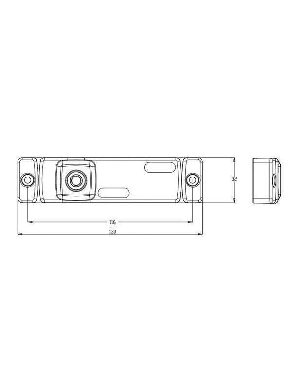 Gabaritinis žibintas LED, stačiakampė, 12-24V, 130x32x20mm, Kramp 5 Gabaritinis žibintas LED, stačiakampė, 12-24V, 130x32x20mm, Kramp 5