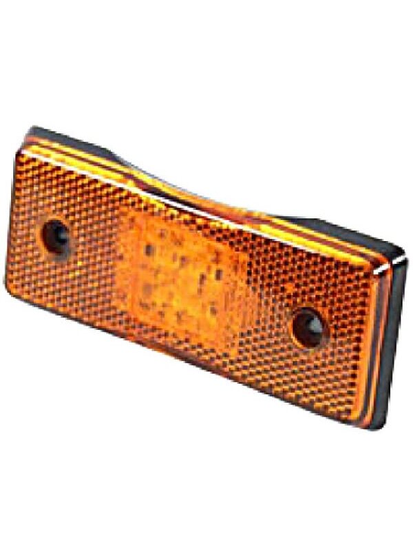 Gabaritinis žibintas LED, stačiakampė, 12/24 V, gintarinė, tvirtinama varžtais, "Britax 1