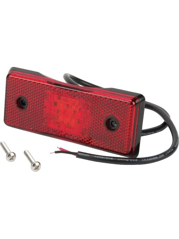 Gabaritinis žibintas LED, stačiakampė, 12/24 V, raudona, tvirtinama varžtais, "Britax Gabaritinis žibintas LED, stačiakampė, 12/24 V, raudona, tvirtinama varžtais, "Britax