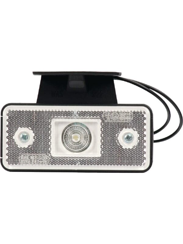 Gabaritinis žibintas LED, stačiakampė, 12/24V, balta, tvirtinama varžtais, 116x66mm, Waś Gabaritinis žibintas LED, stačiakampė, 12/24V, balta, tvirtinama varžtais, 116x66mm, Waś