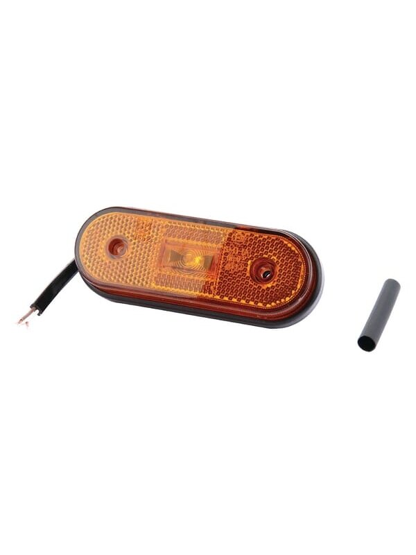 Gabaritinis žibintas LED, stačiakampė, 12/24V, oranžinė, tvirtinama varžtais, 119x35x46mm Gabaritinis žibintas LED, stačiakampė, 12/24V, oranžinė, tvirtinama varžtais, 119x35x46mm