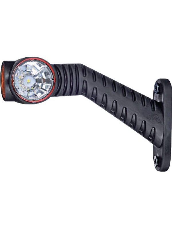 Gabaritinis žibintas RH LED, 0,7/1,4 W, 12/24 V, balta/oranžinė/raudona, 125x55x175 mm, 3 LED, Kramp Gabaritinis žibintas RH LED, 0,7/1,4 W, 12/24 V, balta/oranžinė/raudona, 125x55x175 mm, 3 LED, Kramp