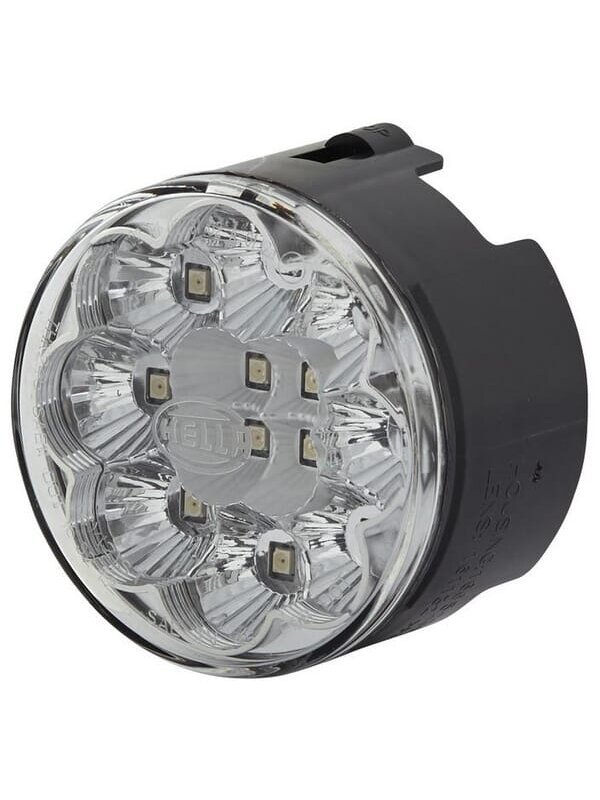 Galinis LED žibintas, apvalus, 12 V, baltas, tvirtinamas varžtais, Ø 66 mm, 12 LED, "Hella
