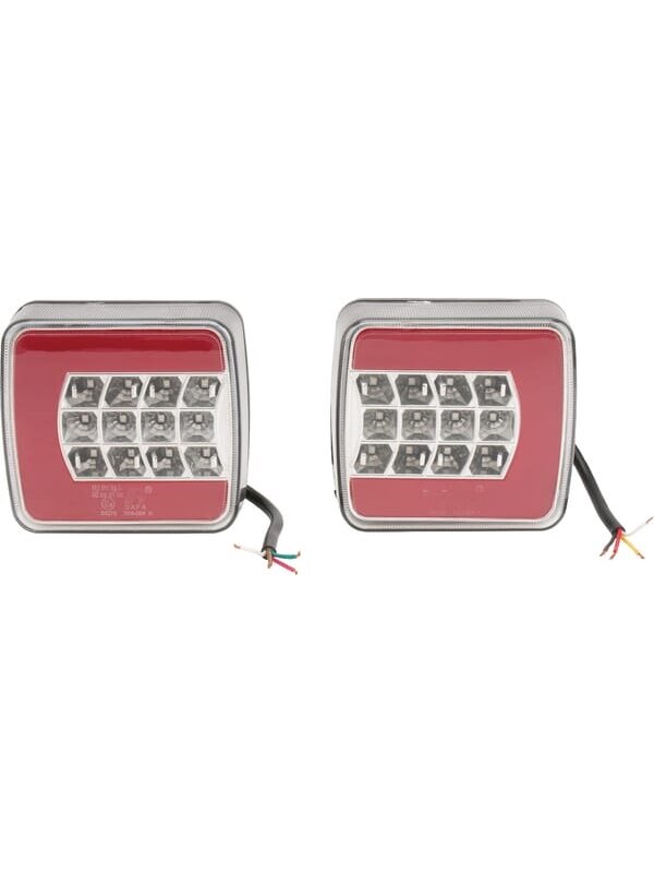 Galinis LED žibintas, stačiakampis, 12/24V, 98,8x106,5x35mm, gopart Galinis LED žibintas, stačiakampis, 12/24V, 98,8x106,5x35mm, gopart