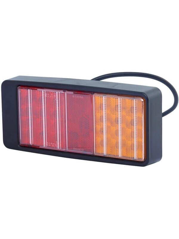 Galinis LED žibintas, stačiakampis, 9/10/30/36V, raudonas/juodos spalvos, tvirtinamas varžtais, 223x35x98 mm, 27 LED, "Hella ValueFit Galinis LED žibintas, stačiakampis, 9/10/30/36V, raudonas/juodos spalvos, tvirtinamas varžtais, 223x35x98 mm, 27 LED, "Hella ValueFit