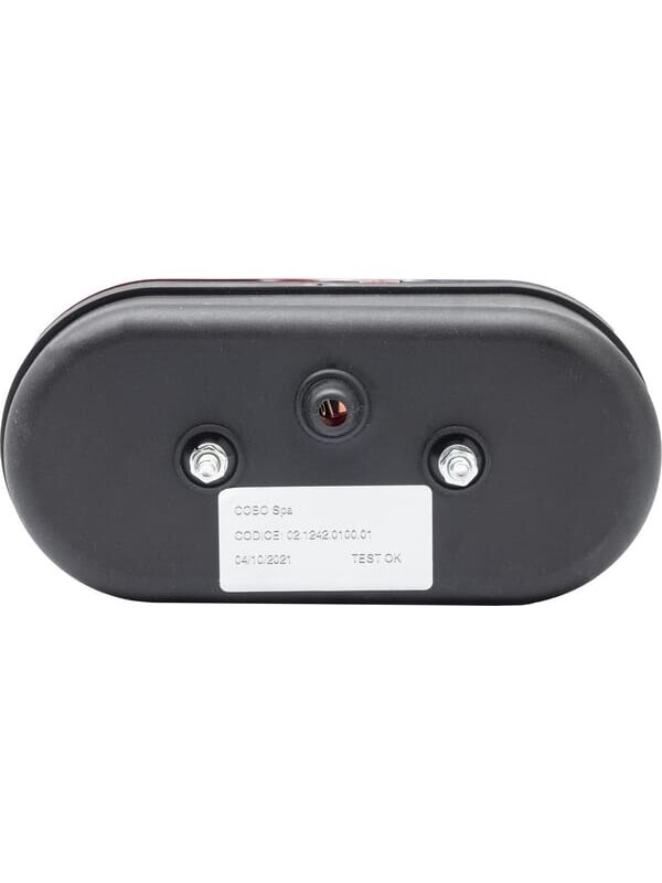 Galinis žibintas LH apvalus, 12/24V, gintarinis/raudonas, tvirtinamas varžtais, 162,5x AMP kištukas, "Cobo 3 Galinis žibintas LH apvalus, 12/24V, gintarinis/raudonas, tvirtinamas varžtais, 162,5x AMP kištukas, "Cobo 3