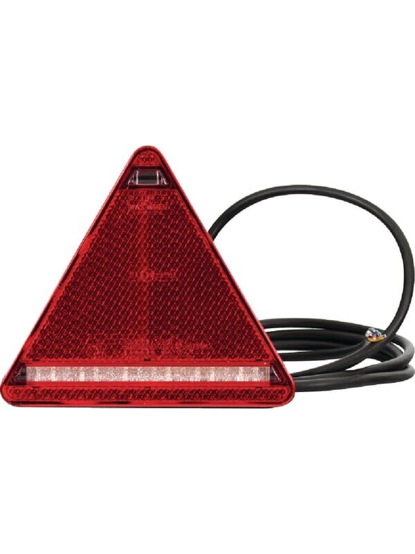 Galinis žibintas LH LED, trikampio formos, 12/24V, raudonos spalvos, tvirtinamas varžtais, 60,3x163 mm, Waś 3 Galinis žibintas LH LED, trikampio formos, 12/24V, raudonos spalvos, tvirtinamas varžtais, 60,3x163 mm, Waś 3