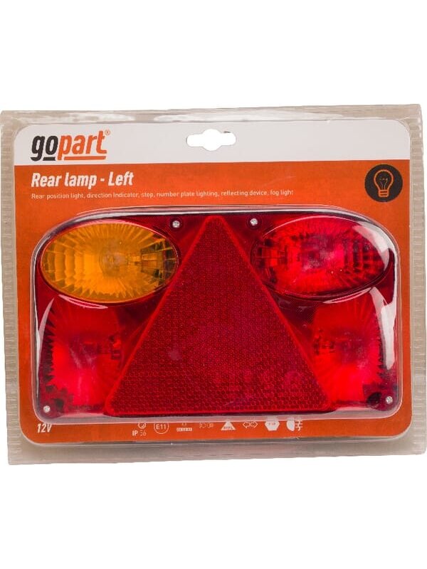 Galinis žibintas LH stačiakampis, 12/24V, 235x135x52mm, 5 kontaktų bajonetas, gopart 1 Galinis žibintas LH stačiakampis, 12/24V, 235x135x52mm, 5 kontaktų bajonetas, gopart 1