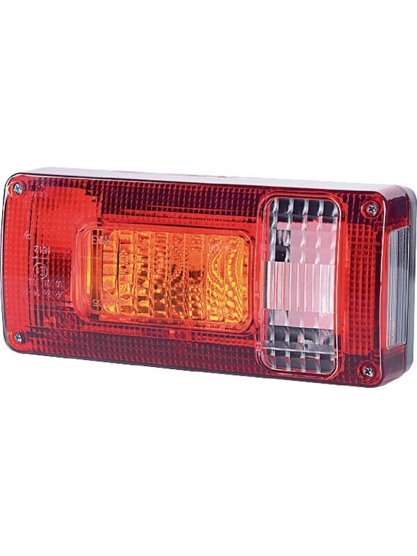 Galinis žibintas RH 5/21W, stačiakampio formos, 12/24V, baltas/oranžinis/raudonas, 218x54.5x100mm, gopart