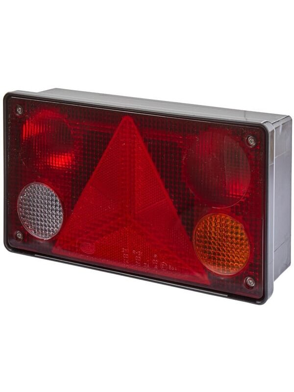 Galinis žibintas RH stačiakampio formos, 12/24V, raudonas/oranžinis/baltas, tvirtinamas varžtais, 256x70x144mm, Hella Galinis žibintas RH stačiakampio formos, 12/24V, raudonas/oranžinis/baltas, tvirtinamas varžtais, 256x70x144mm, Hella