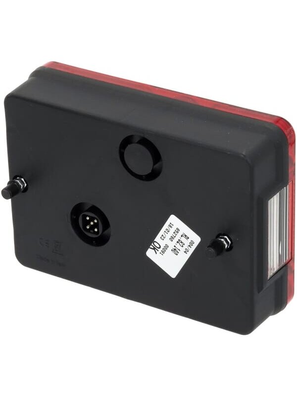 Galinis žibintas RH stačiakampio formos, raudonas/oranžinis, tvirtinamas varžtais, 188x51x135 mm, 5 kontaktų/4 kontaktų, Ajba 1 Galinis žibintas RH stačiakampio formos, raudonas/oranžinis, tvirtinamas varžtais, 188x51x135 mm, 5 kontaktų/4 kontaktų, Ajba 1