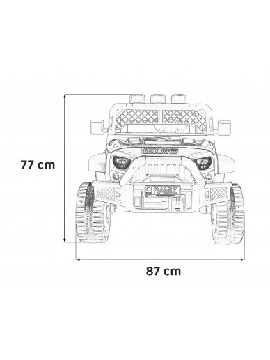 "Geoland" maitinimo Elektromobilis vaikams Juoda 17