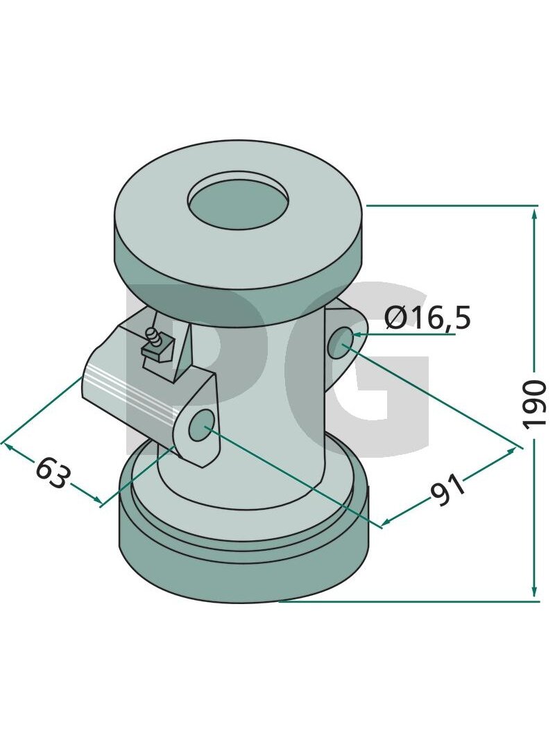 Guolis Pilnas for mounting on square shafts