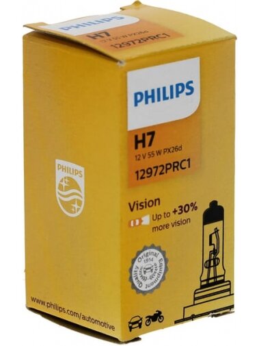 Halogeninė lemputė H7 12V 55W PX26d balta "Philips 1