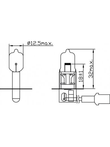 Halogeninė lemputė H3 12V 55W PX22s Kramp 1 Halogeninė lemputė H3 12V 55W PX22s Kramp 1