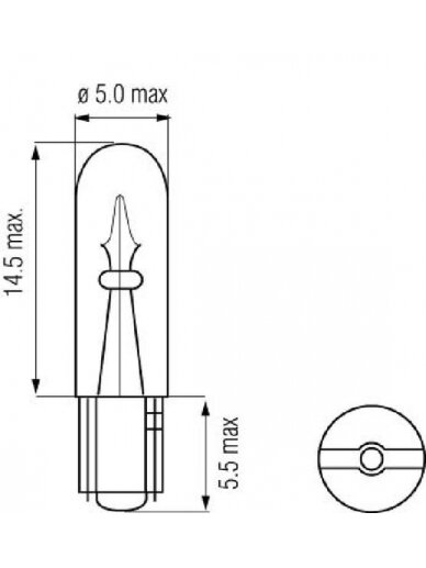 Halogeninė lemputė W1.2W 12V 1.2W W2x4.6d Kramp 1 Halogeninė lemputė W1.2W 12V 1.2W W2x4.6d Kramp 1