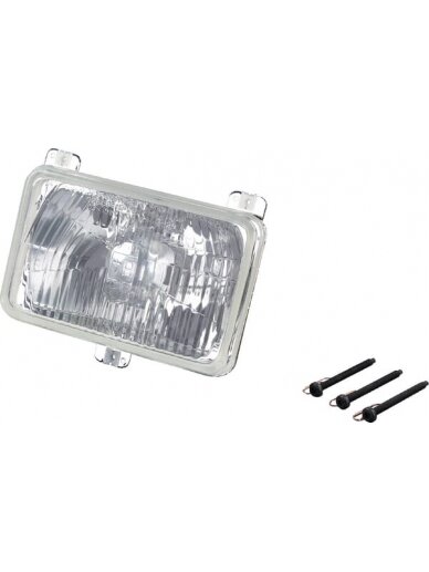 Halogeniniai priekiniai žibintai, stačiakampio formos, 12/24V, skaidrūs, "Hella Halogeniniai priekiniai žibintai, stačiakampio formos, 12/24V, skaidrūs, "Hella