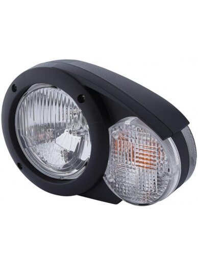 Halogeninis priekinis žibintas, apvalus, 12 V, baltas/pilkas, tvirtinamas varžtais, Ø 144,5 mm, "Hella Halogeninis priekinis žibintas, apvalus, 12 V, baltas/pilkas, tvirtinamas varžtais, Ø 144,5 mm, "Hella