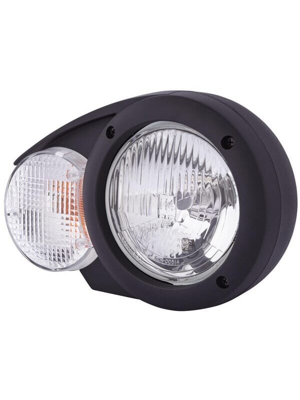 Halogeninis priekinis žibintas, apvalus, 12 V, baltos/pilkos spalvos, tvirtinamas varžtais, Ø 144,5 mm, Hella