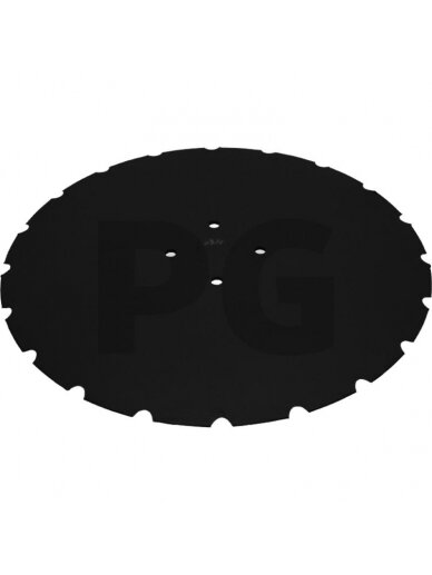 Įgaubtas diskas Dantytas, 4 holes, 465 x 5 mm Įgaubtas diskas Dantytas, 4 holes, 465 x 5 mm