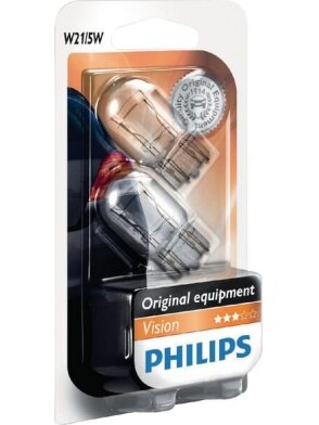 Įprastinė lemputė W21/5W 12V 5W W3x16q "Philips Įprastinė lemputė W21/5W 12V 5W W3x16q "Philips