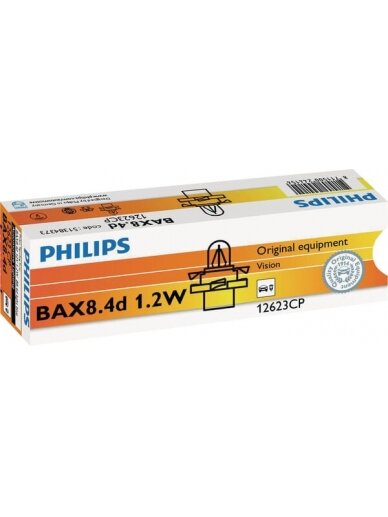 Įprastinė 12V 1.2W B8.4d "Philips" lemputė 1