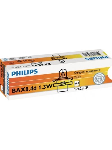Įprastinė 12V 1.3W BX8.4d "Philips" lemputė 1 Įprastinė 12V 1.3W BX8.4d "Philips" lemputė 1
