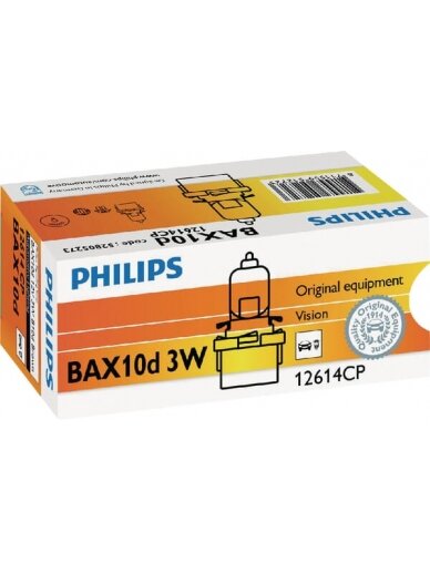 Įprastinė 12V 3W B10d "Philips" lemputė 1 Įprastinė 12V 3W B10d "Philips" lemputė 1