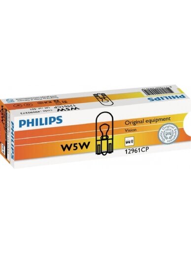 Įprastinė lemputė W5W 12V 5W W2.1x9.5d Philips Įprastinė lemputė W5W 12V 5W W2.1x9.5d Philips