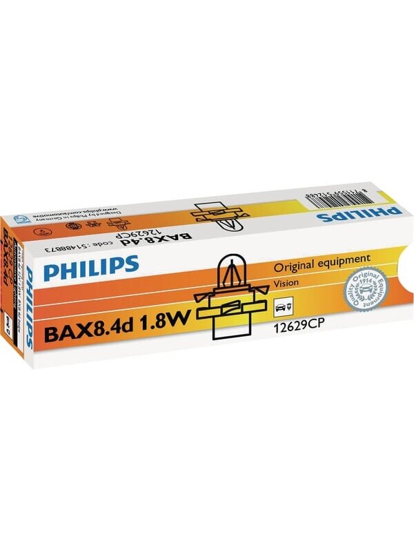 Įprastinė 12V 1.8W BX8.4d "Philips" lemputė 1