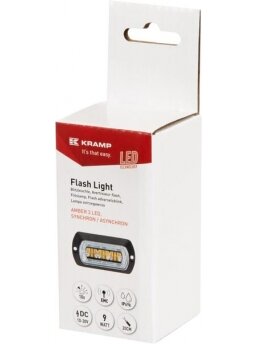 Įspėjamasis šviesos diodas LED, gintarinis, 3 šviesos diodai, Kramp 5 Įspėjamasis šviesos diodas LED, gintarinis, 3 šviesos diodai, Kramp 5