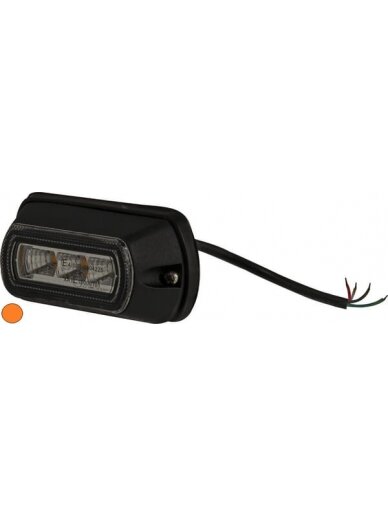 Įspėjamasis šviesos diodas LED, gintarinis, 3 šviesos diodai, Kramp
