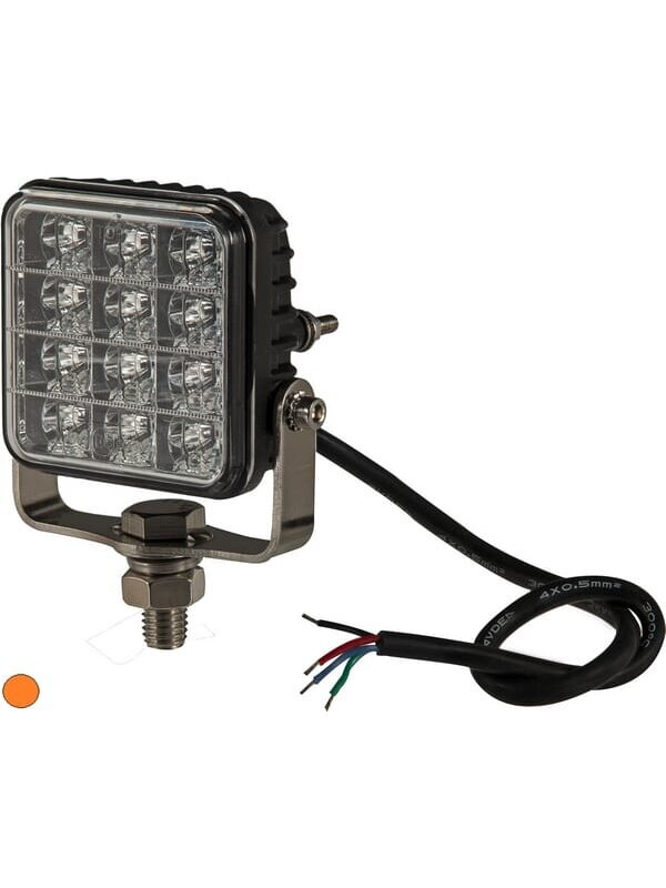 Įspėjamasis LED žibintas, 10-30 V, gintarinės spalvos, 12 LED, Kramp Įspėjamasis LED žibintas, 10-30 V, gintarinės spalvos, 12 LED, Kramp