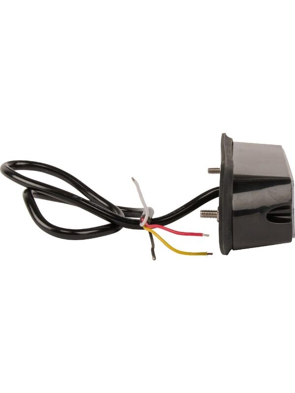 Įspėjamasis LED žibintas, 12 W, 12-24 V, gintarinis, tvirtinamas varžtais, 132x34x30 mm, 4 šviesos diodai, Kramp 1