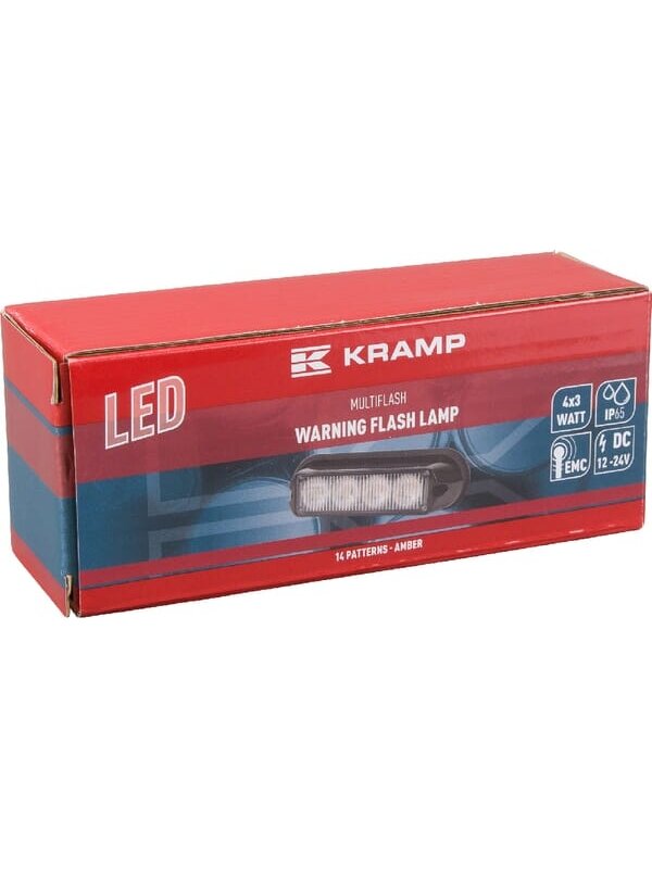 Įspėjamasis LED žibintas, 12 W, 12-24 V, gintarinis, tvirtinamas varžtais, 132x34x30 mm, 4 šviesos diodai, Kramp 3 Įspėjamasis LED žibintas, 12 W, 12-24 V, gintarinis, tvirtinamas varžtais, 132x34x30 mm, 4 šviesos diodai, Kramp 3