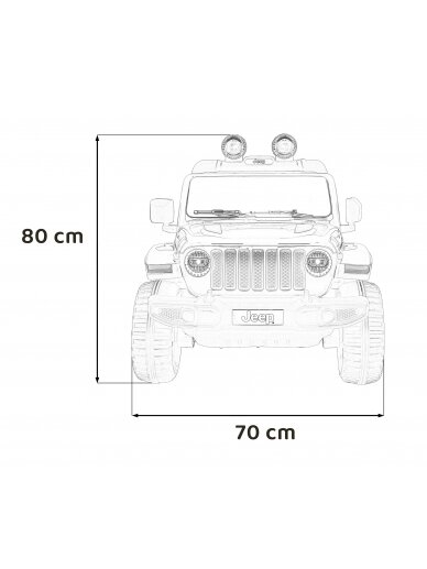 "Jeep Wrangler Rubicon" juodas 15 "Jeep Wrangler Rubicon" juodas 15